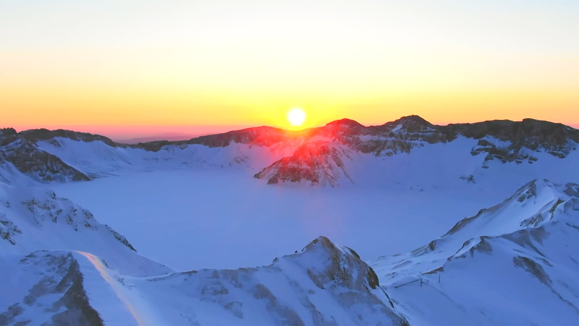 千城胜景丨长白山春雪