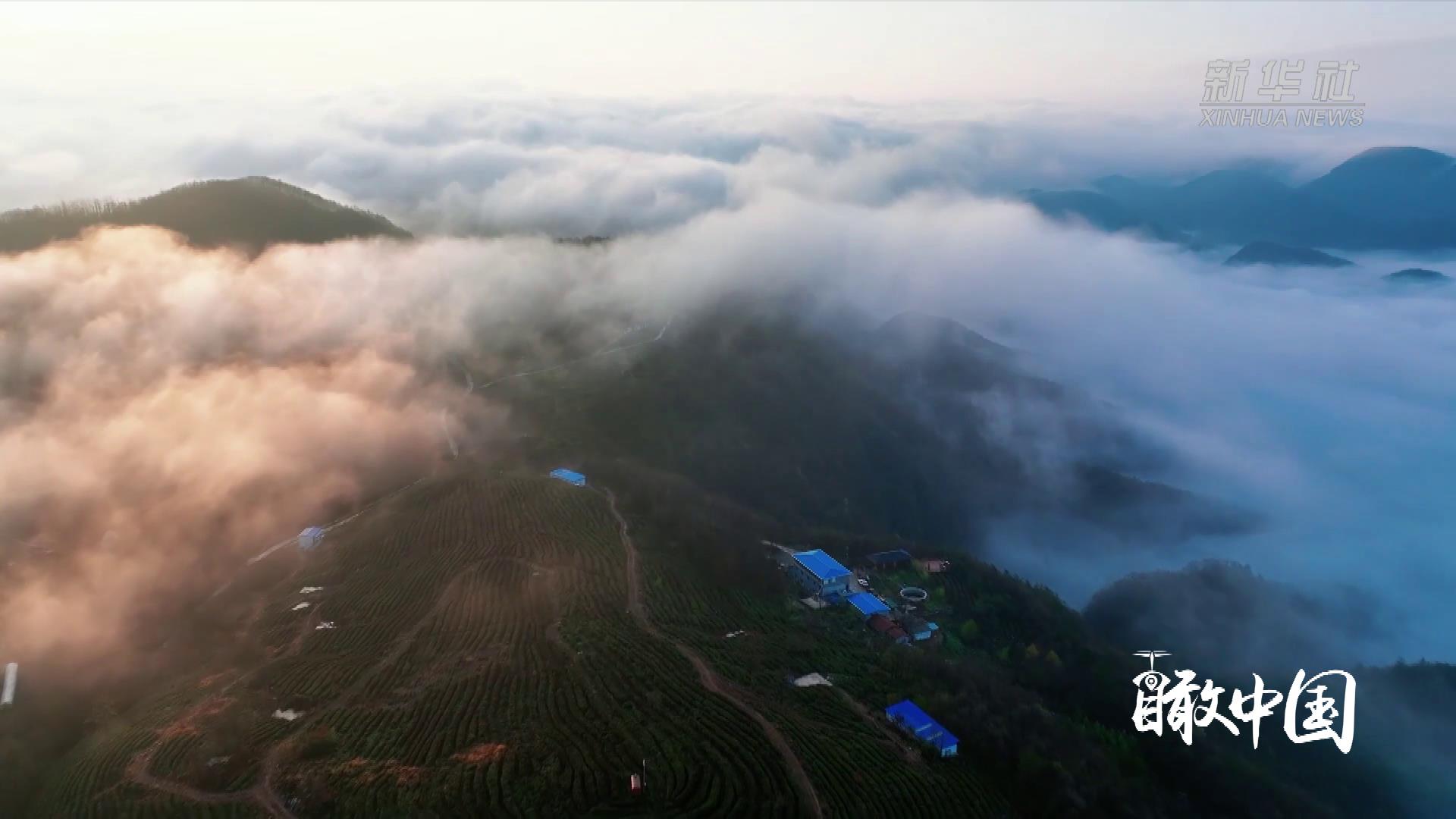 瞰中国丨湖北南漳：云绕山峦绘春色