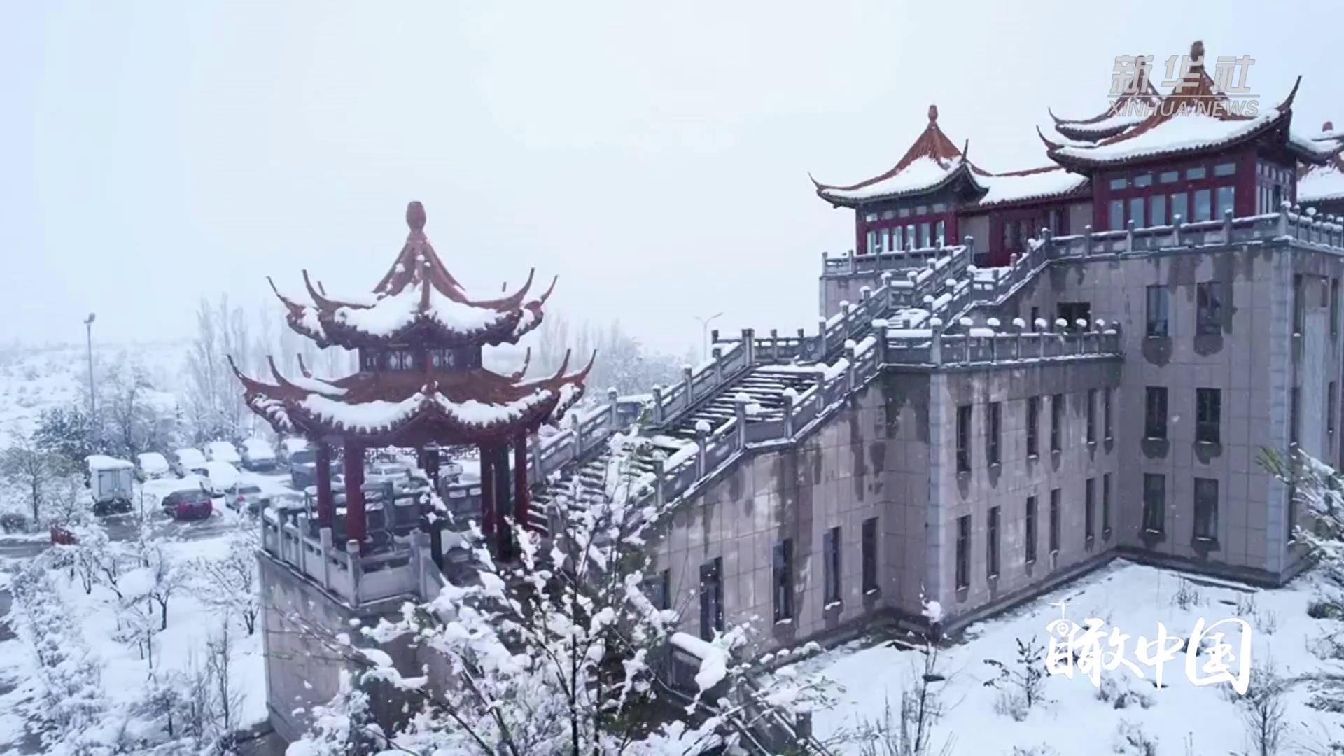 瞰中国｜内蒙古鄂尔多斯：春雪康城 分外妖娆