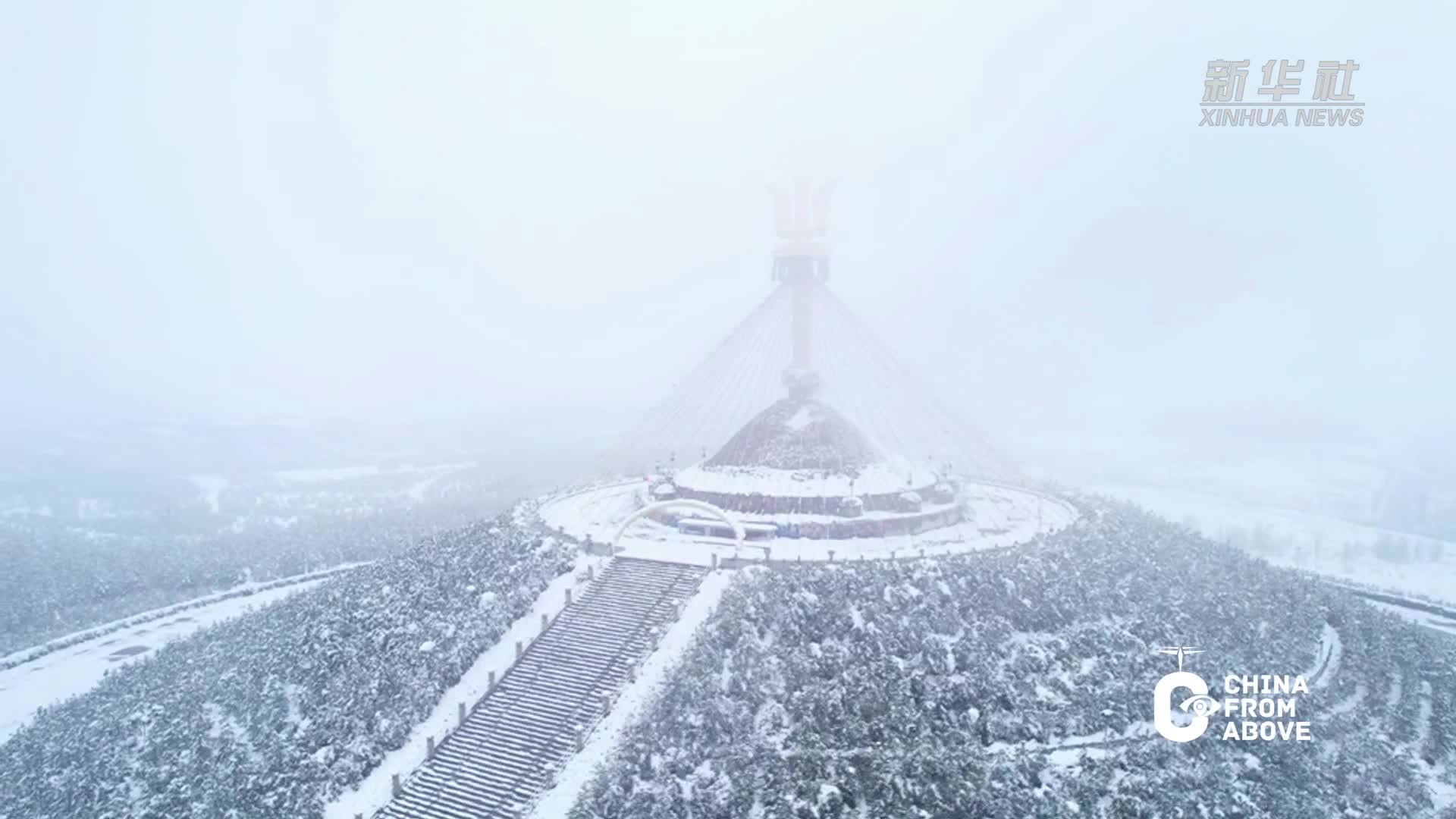 瞰中国｜内蒙古鄂尔多斯：春雪康城 分外妖娆