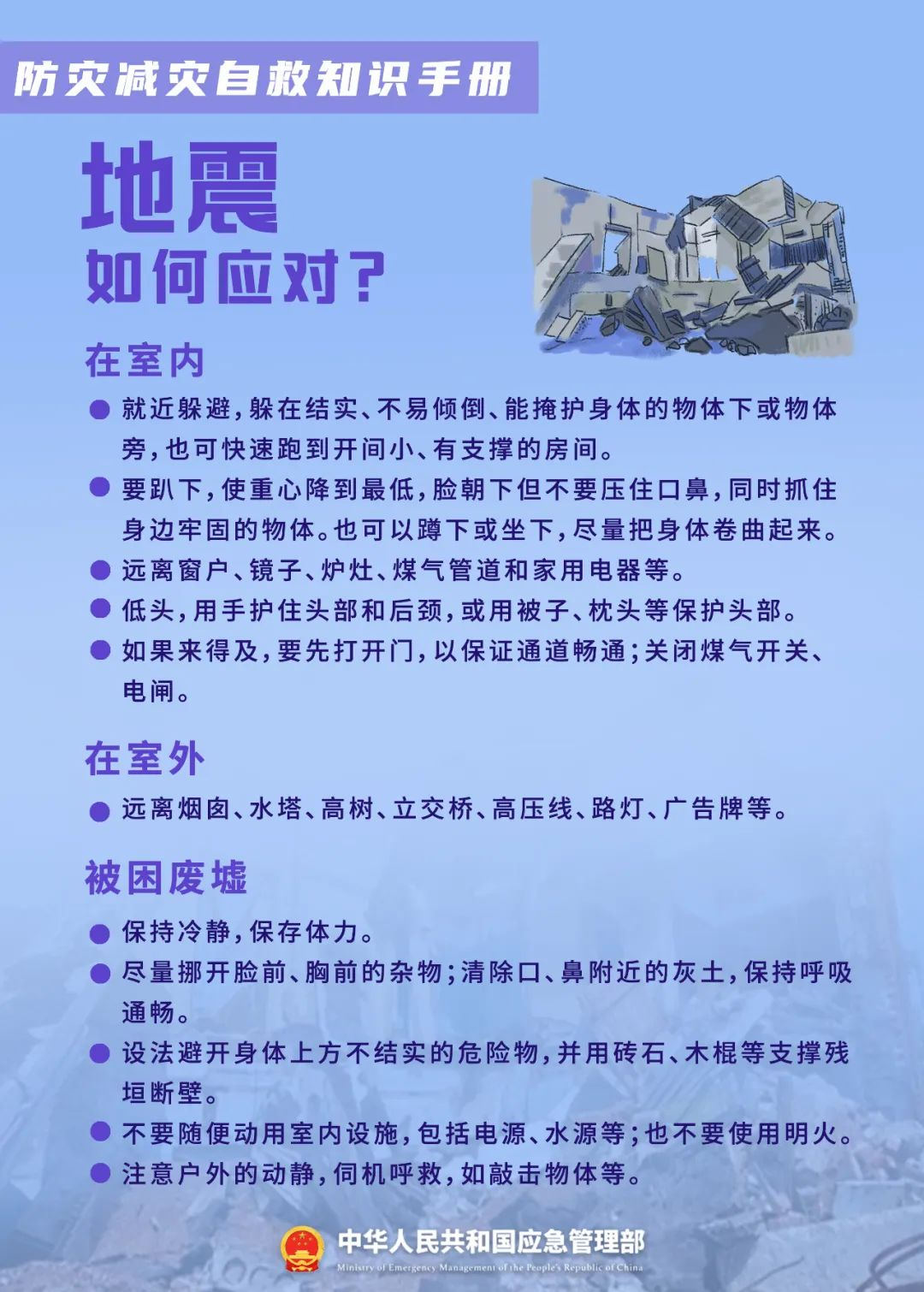 应急科普 | 灾害自救知识请收好，关键时刻能救命！