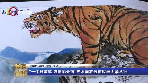 “一生只数笔 浓墨彩云南”艺术展在云南财经大学举行