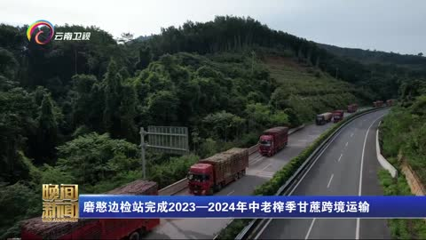 磨憨边检站完成2023-2024年中老榨季甘蔗跨境运输